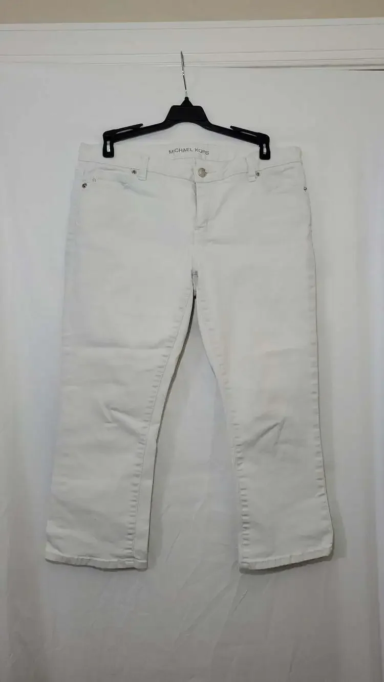 Michael Kors White Cropped Capri Pants Size 4